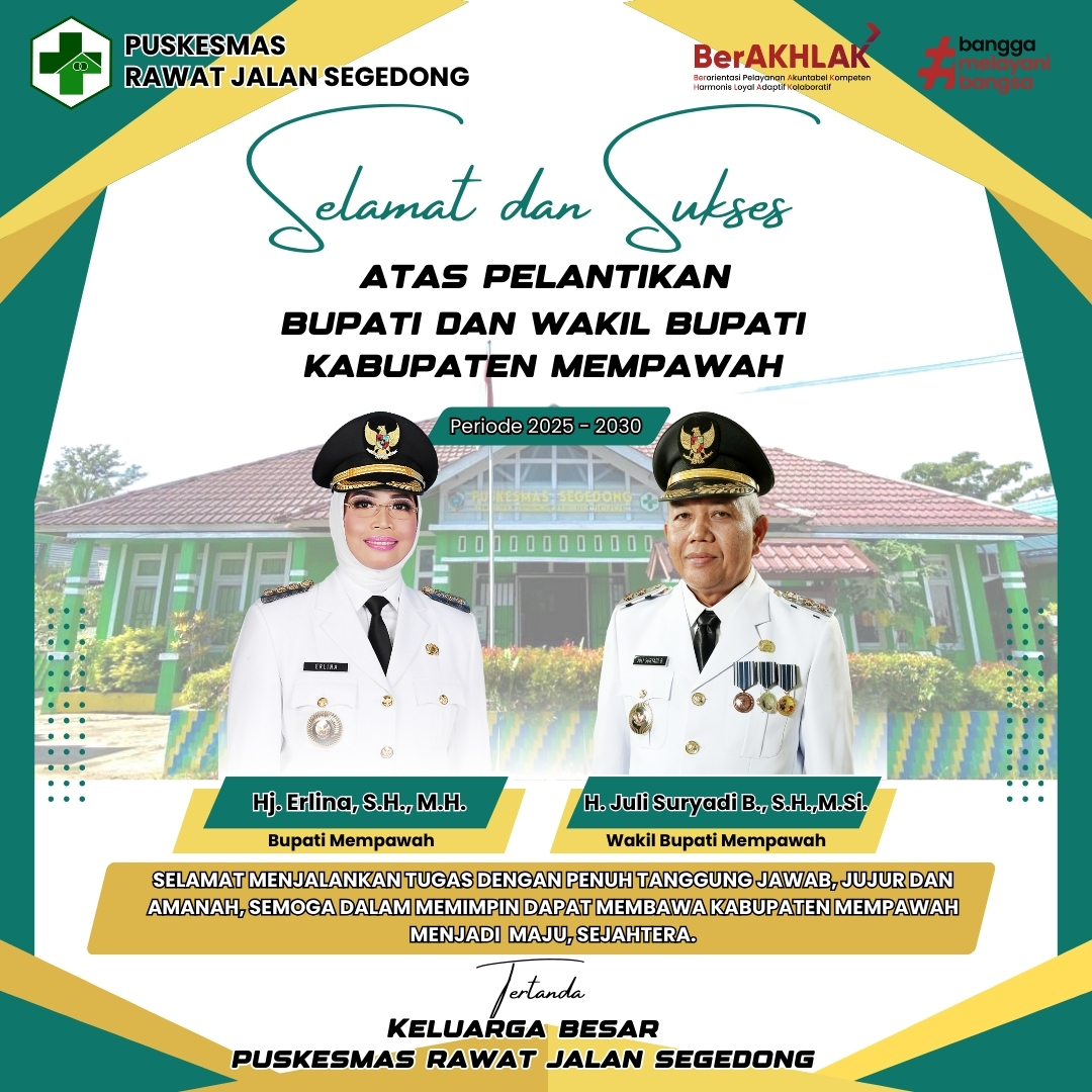 SELAMAT ATAS PELANTIKAN BUPATI KABUPATEN MEMPAWAH